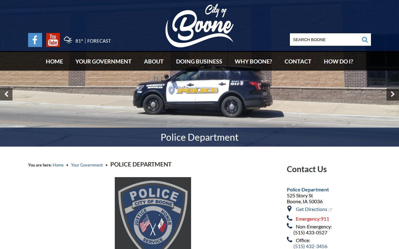 Boone Police Department official arrest-record source in Boone County